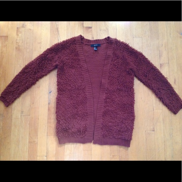 Forever 21 Brown Cozy Cardigan Sweater Size Small - Picture 6 of 12